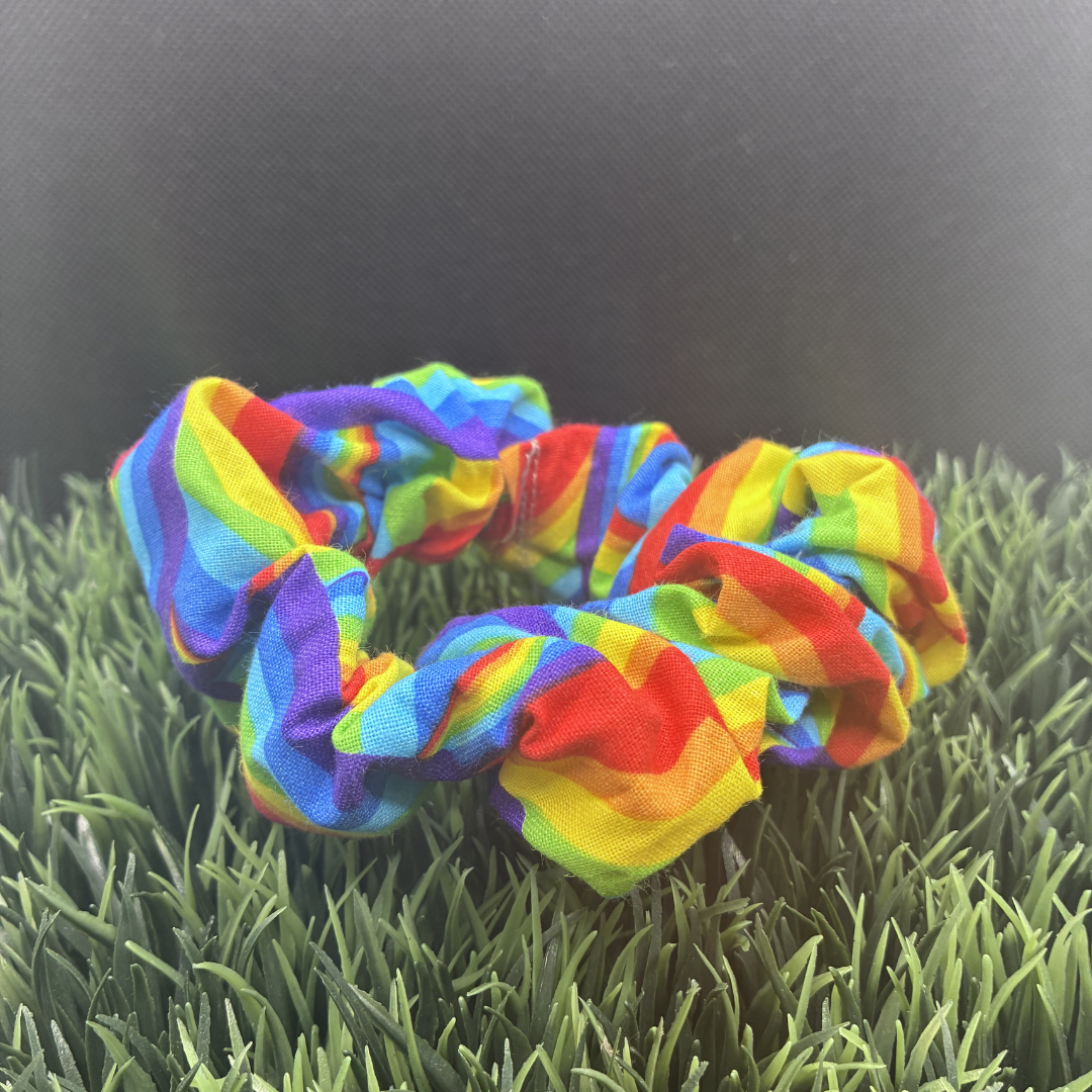 All Rainbow Handmade Scrunchie