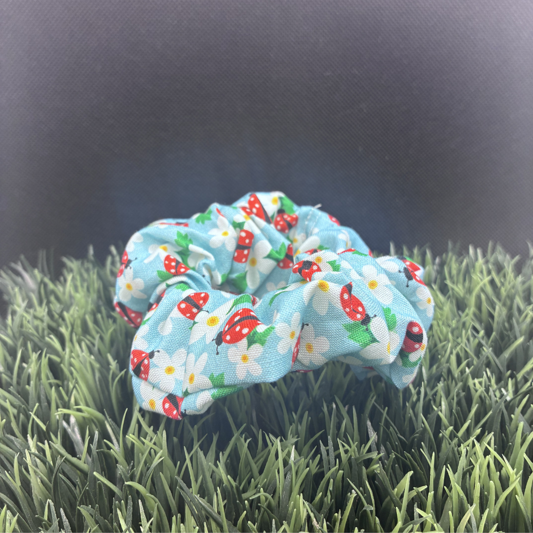 Ladybugs Handmade Scrunchie